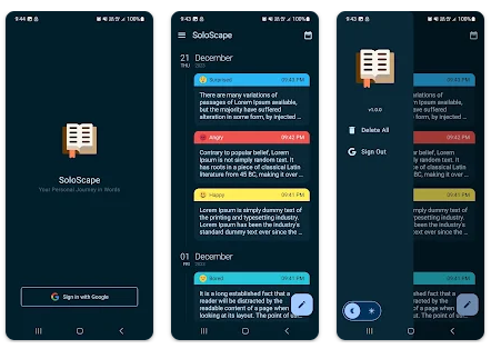 SoloScape - Version 1.0 
Introducing the first version of my Jetpack Compose app, now live on the Play Store—a straightforward journal app.