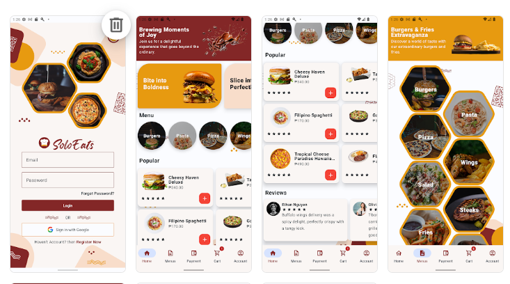 SoloEats - Version 1.0 
SoloEats 1.0 is a demo version, not processing real transactions. The release emphasizes an effortless dining experience.